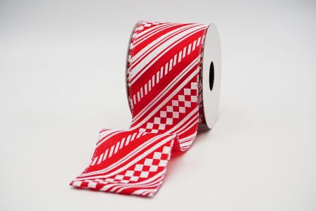 Retro Slant Stripes Wired Ribbon_KF6370GN-7-5_red